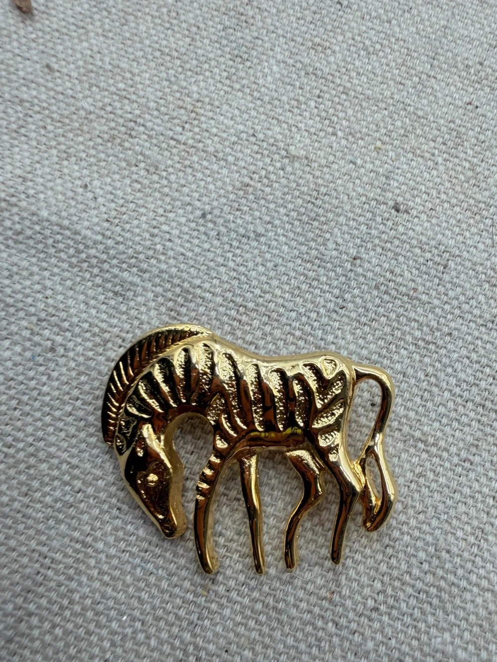 Gold Horse Brooch Pin